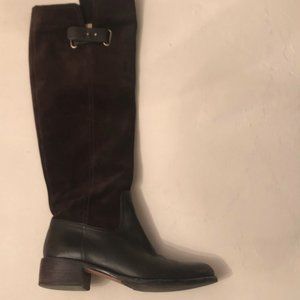 Joan and David, size 6.5 dark brown Suede and Leather Boots